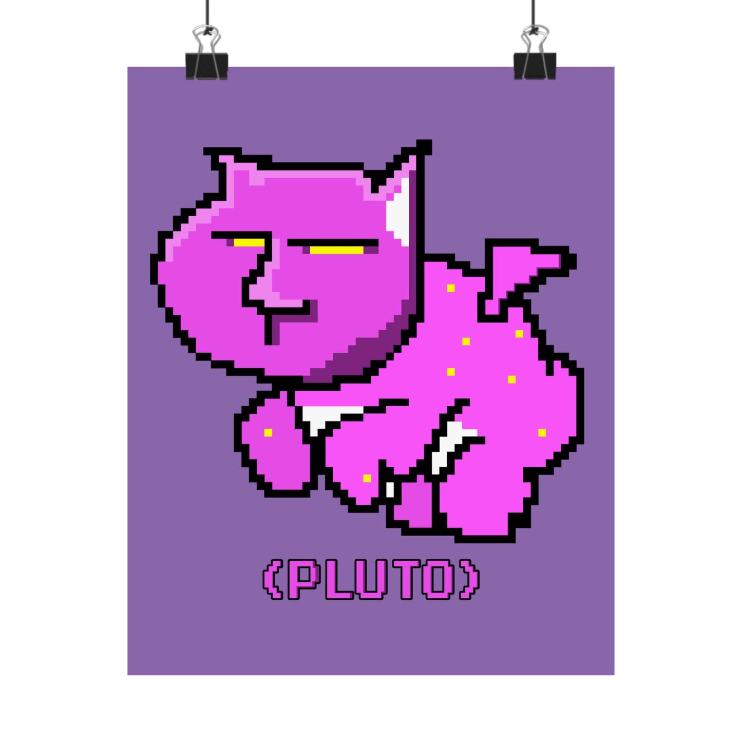 PLUTO THE CAT (PURPLE) (Matte Vertical Posters)