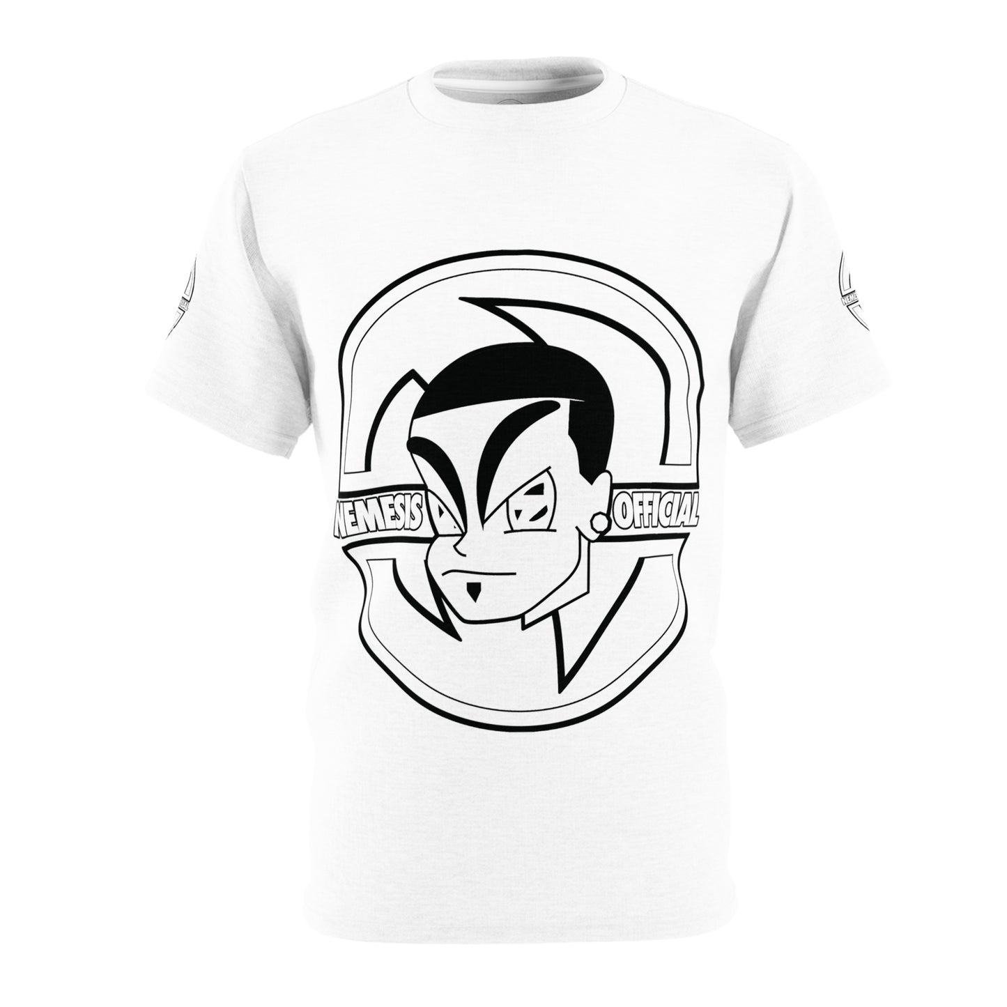 NEMESIS OFFICIAL LOGE TEE (WHITE ON WHITE)