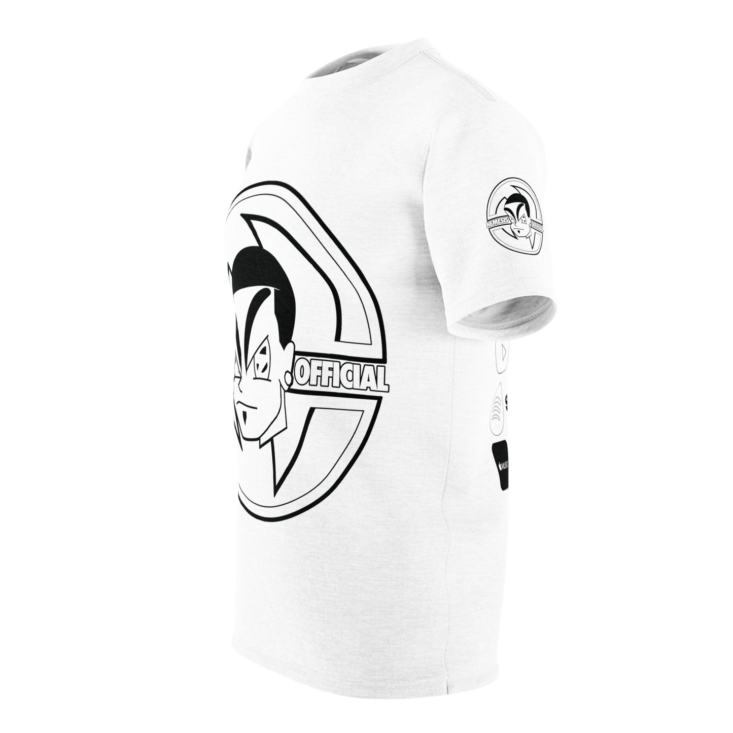 NEMESIS OFFICIAL LOGE TEE (WHITE ON WHITE)