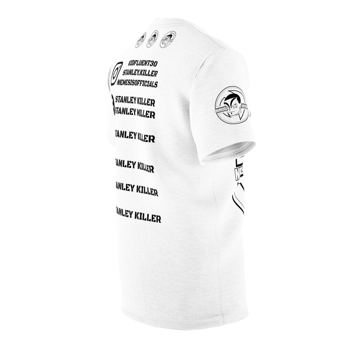 NEMESIS OFFICIAL LOGE TEE (WHITE ON WHITE)