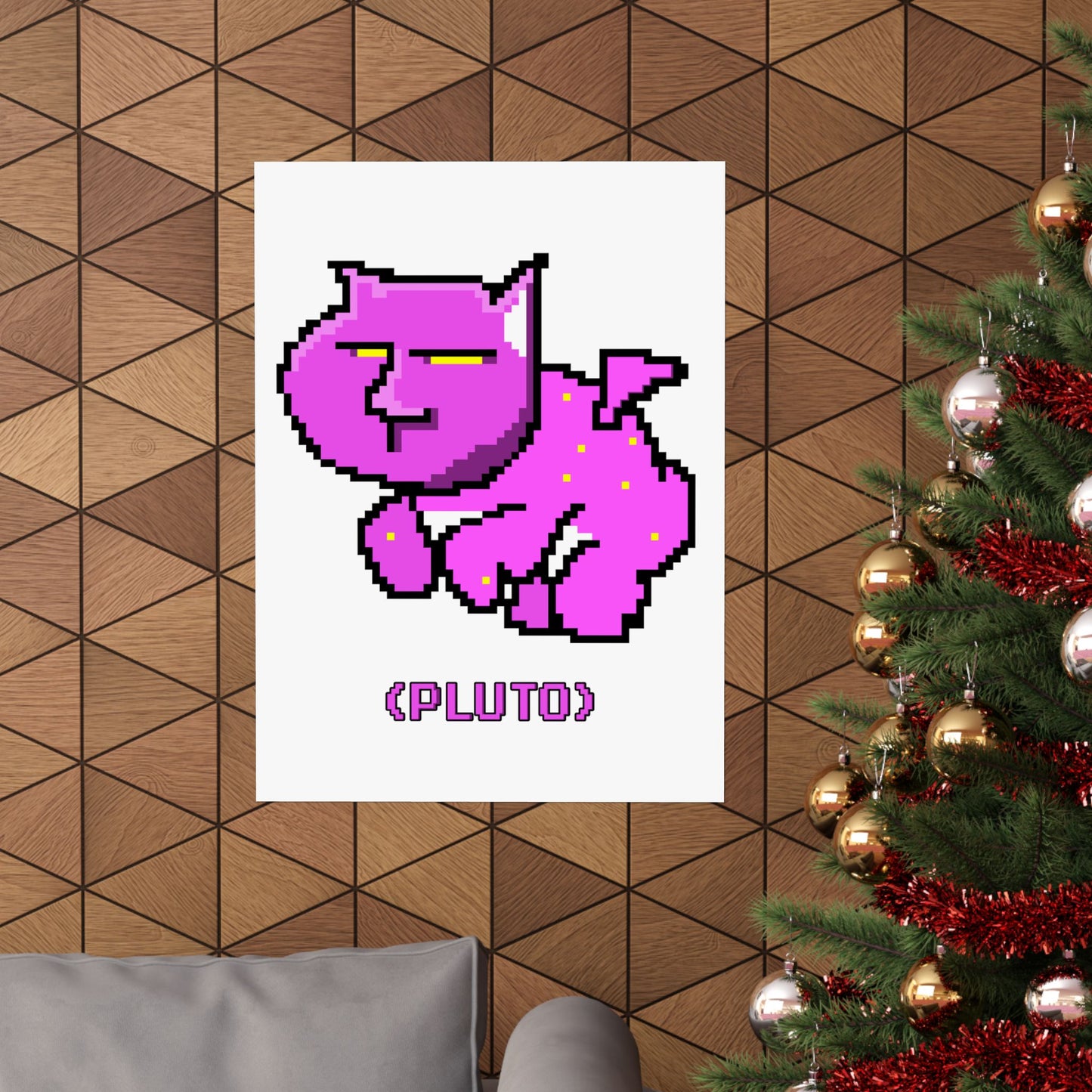 PLUTO THE CAT (WHITE) (Matte Vertical Posters)