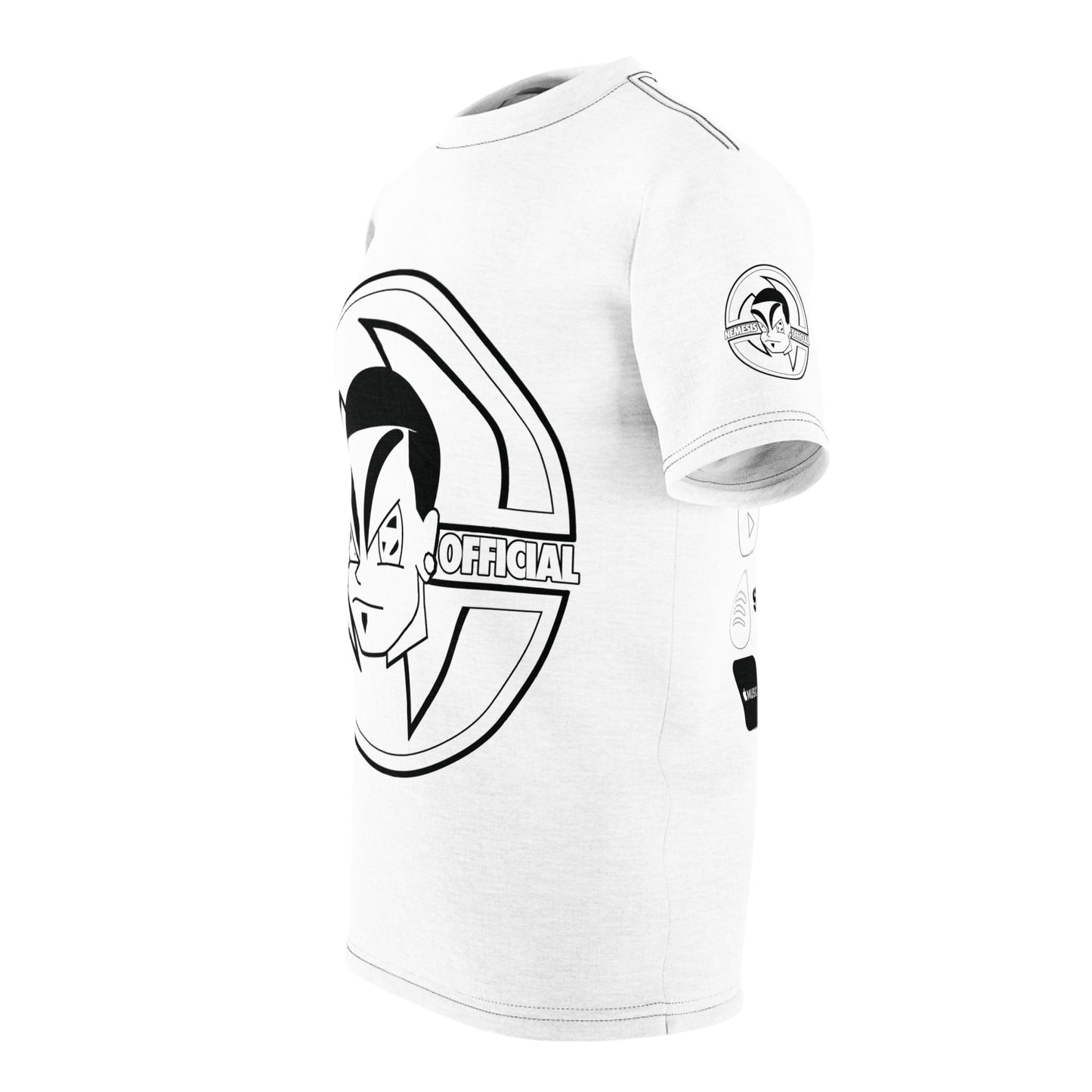 NEMESIS OFFICIAL LOGE TEE (WHITE ON WHITE)