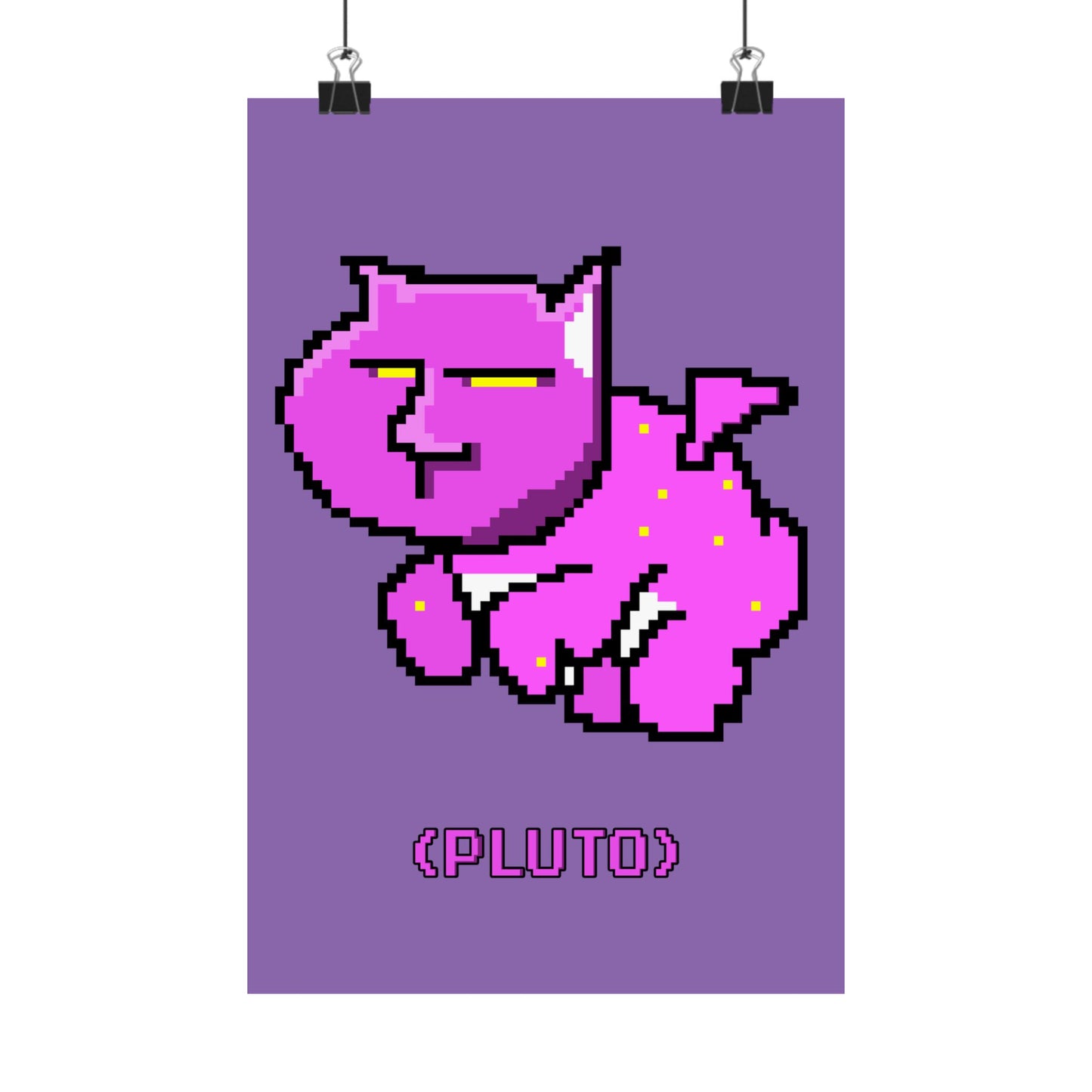 PLUTO THE CAT (PURPLE) (Matte Vertical Posters)